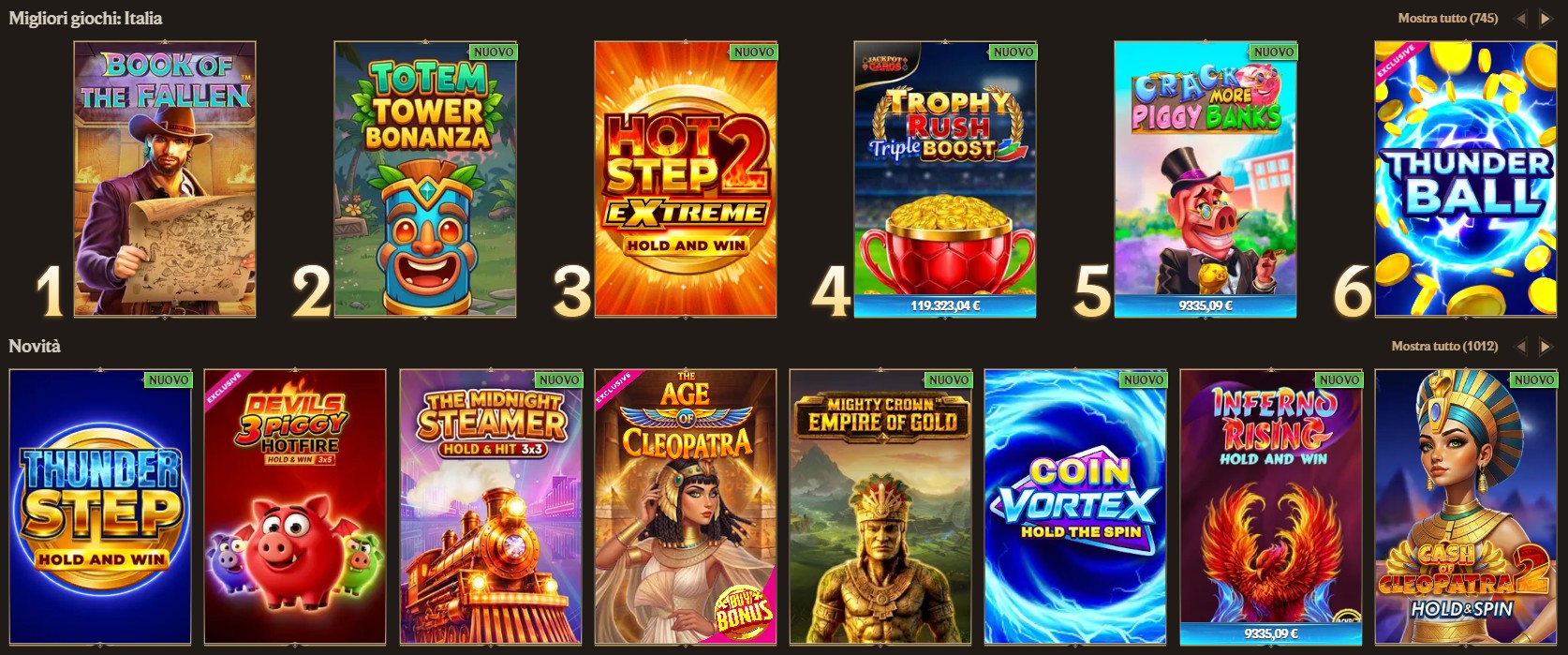 I migliori giochi di Realz Casino