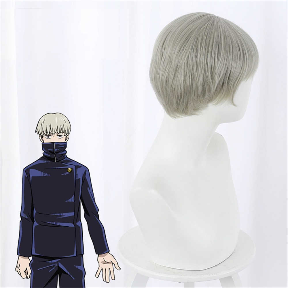 Ruolo Anime Jujutsu Kaisen Cosplay Toge Inumaki capelli Giocare Costume parrucche con gratuita di Cap