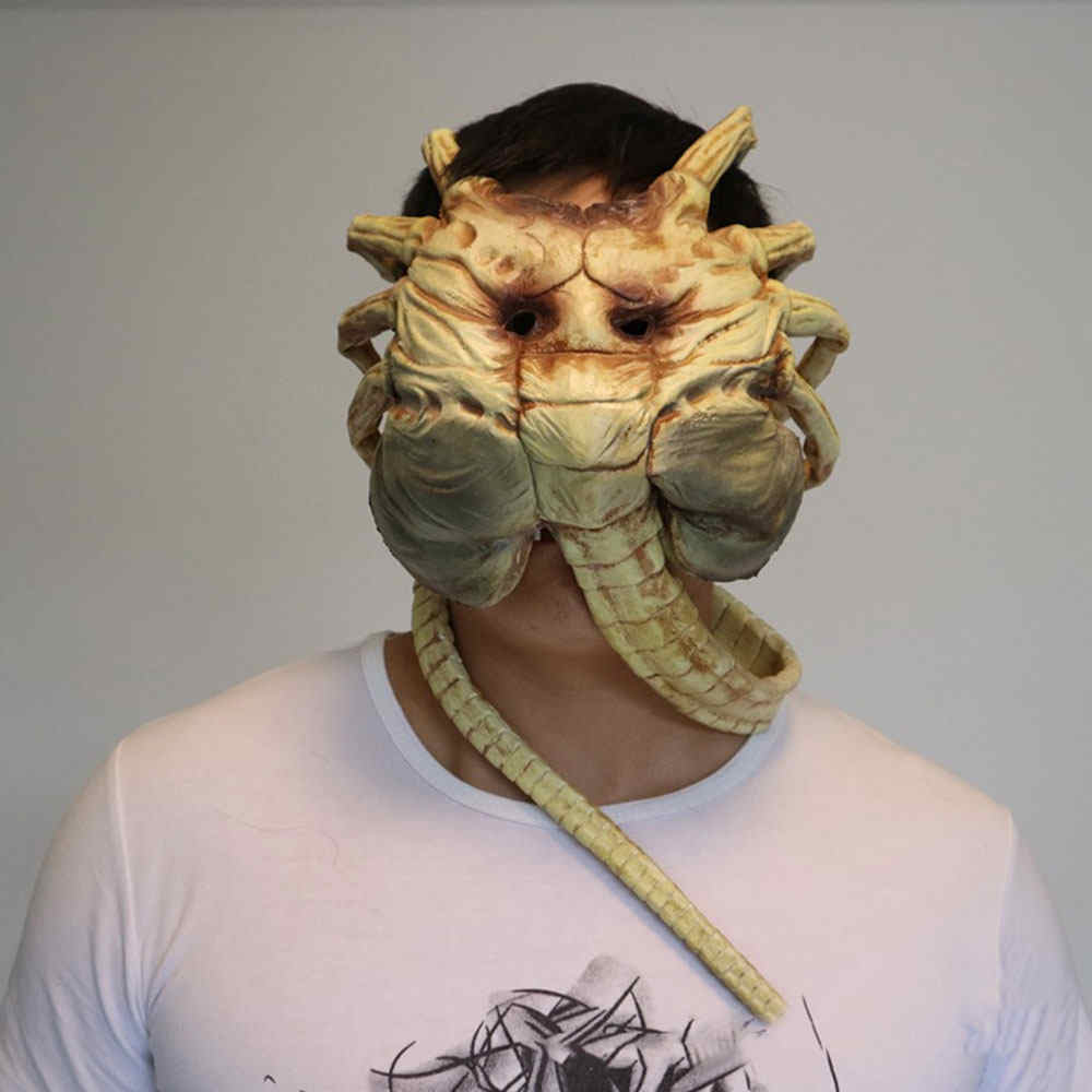 Facehugger Latex Mask Face Alien Covenant Costume Halloween pur Spaventosa Claws Insect