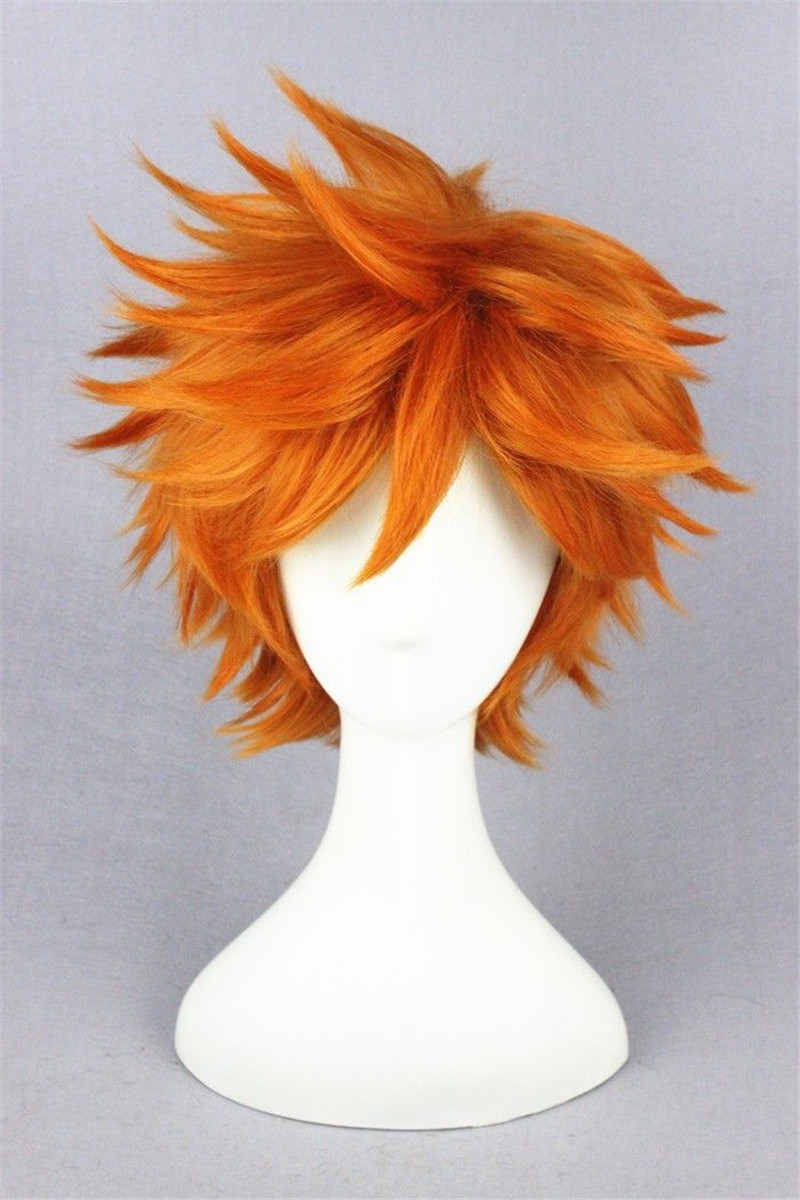 parrucca Cosplay Shoyo Halloween Anime Haikyuu Hinata capelli sintetici